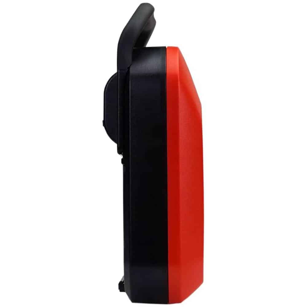 HeartSave con la tapa abierta mostrando los electrodos